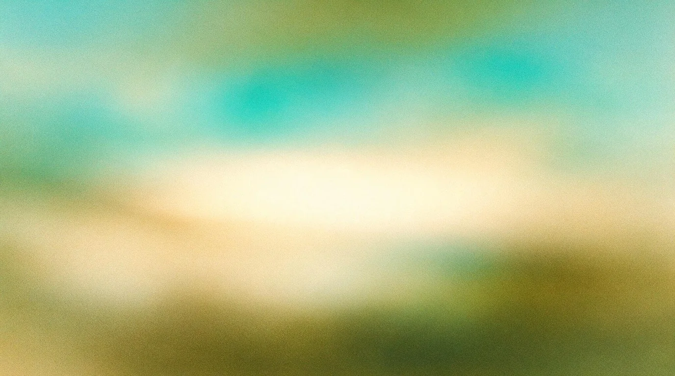 Abstract plate, a bright sunlit strip under turquoise haze