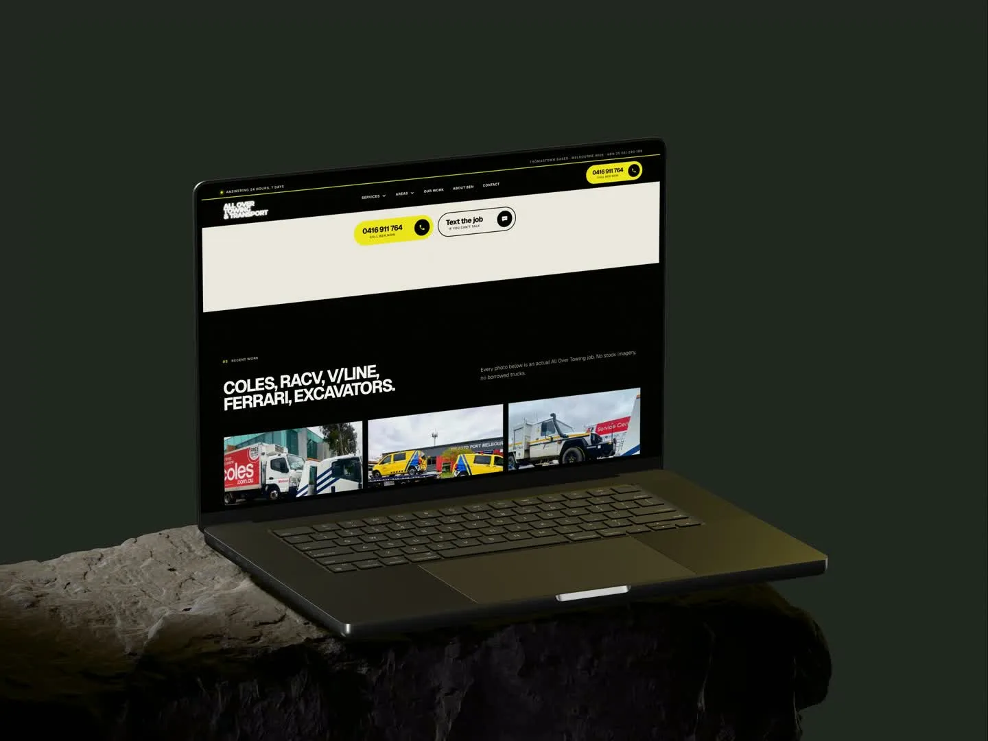 All Over Towing, desktop preview