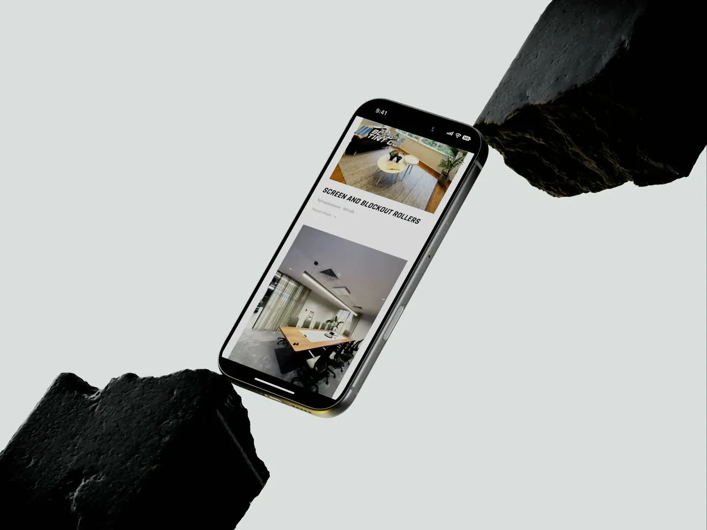 Blinds and Tint Co, mobile preview