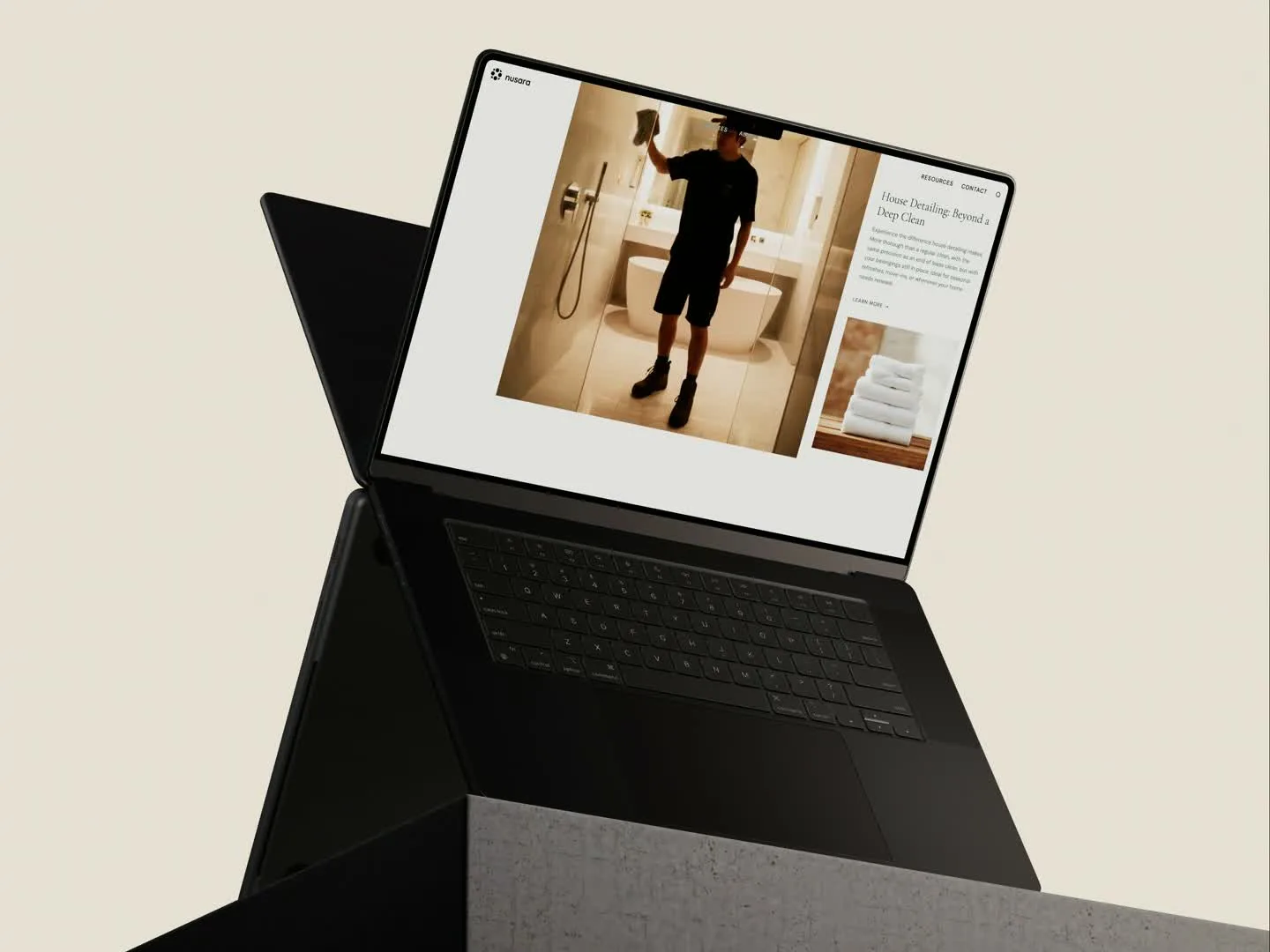 Nusara Cleaning Co, desktop preview
