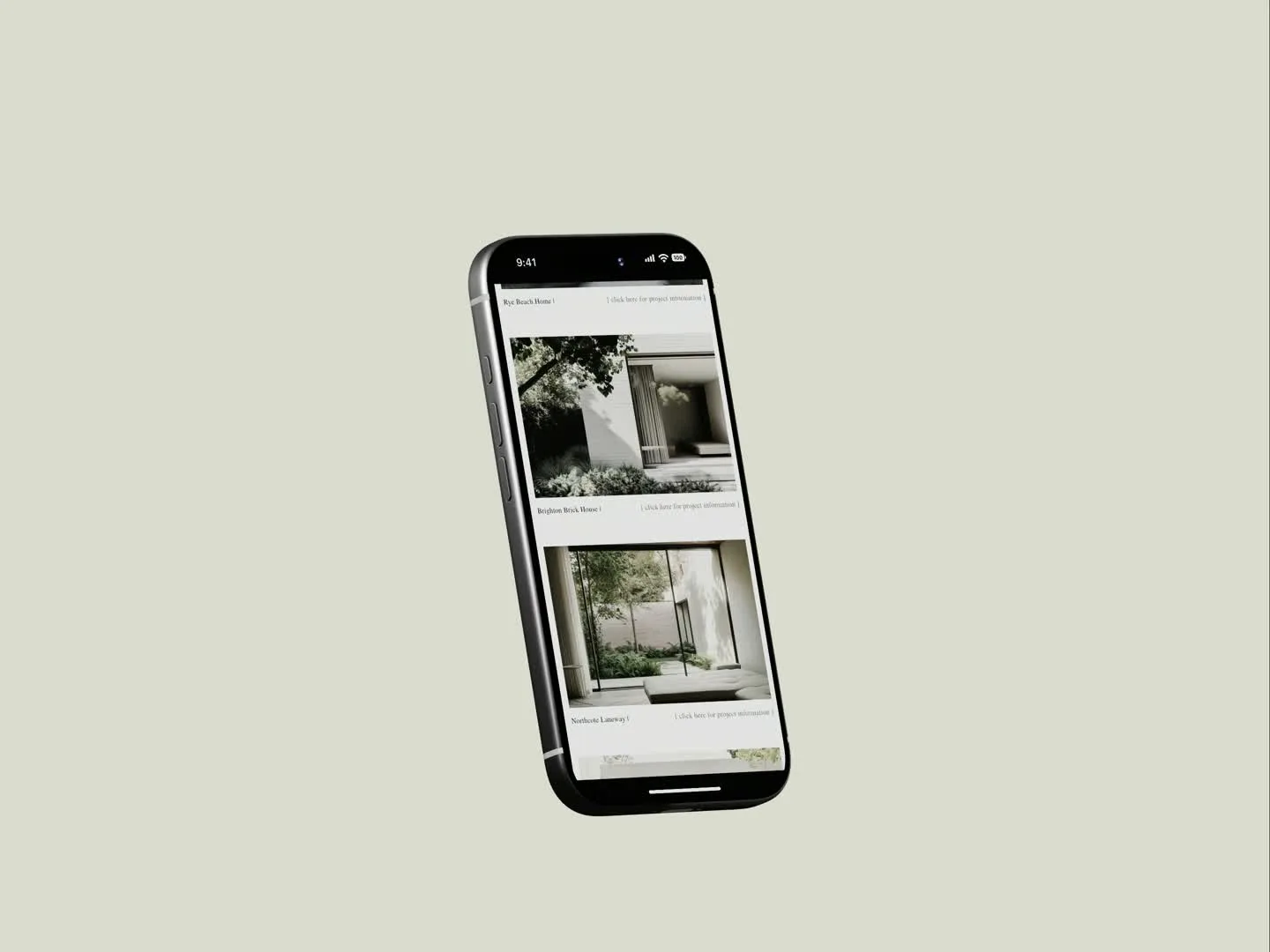 Studio Sown, mobile preview