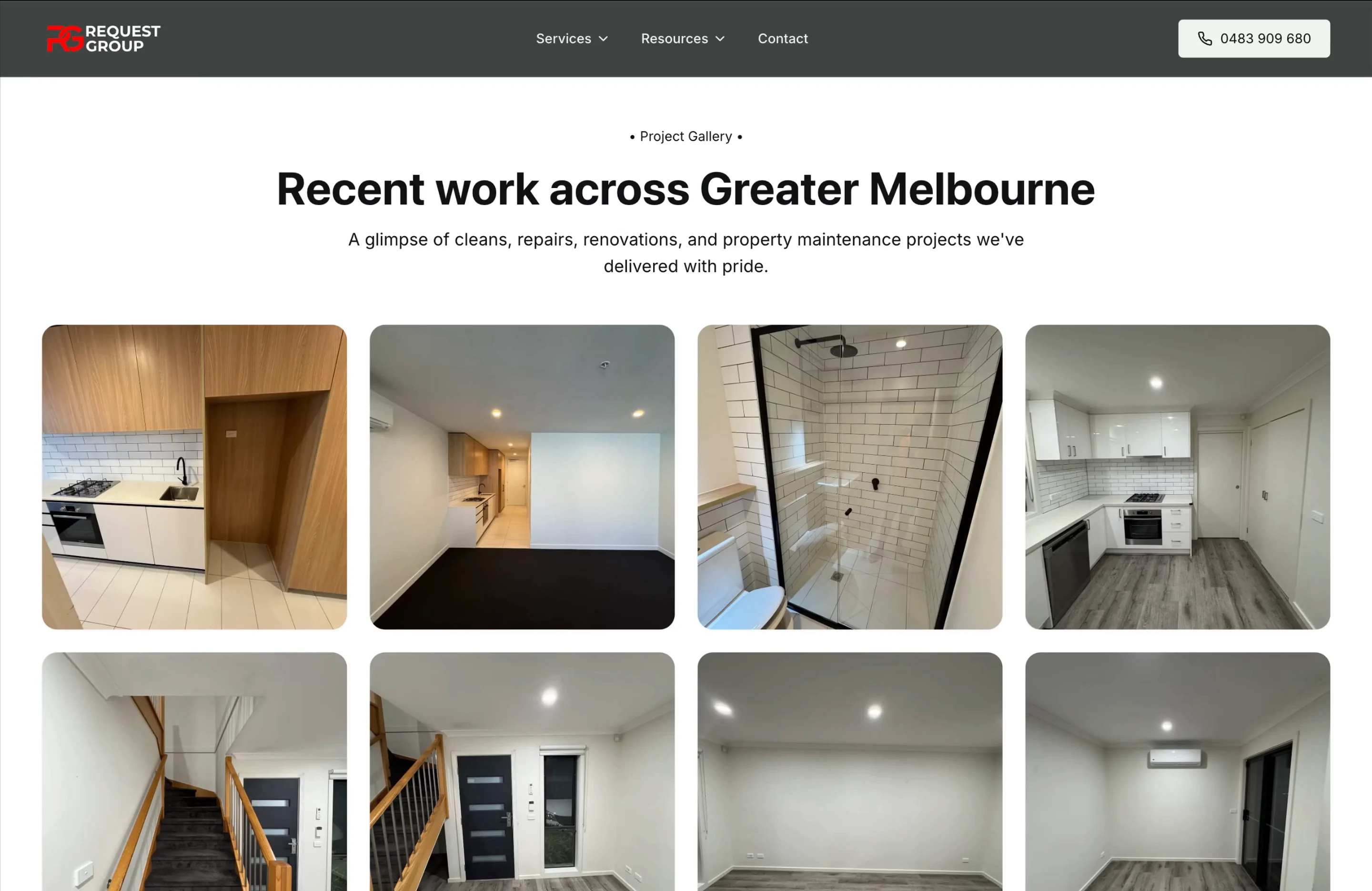 Recent property work, captured from the client website