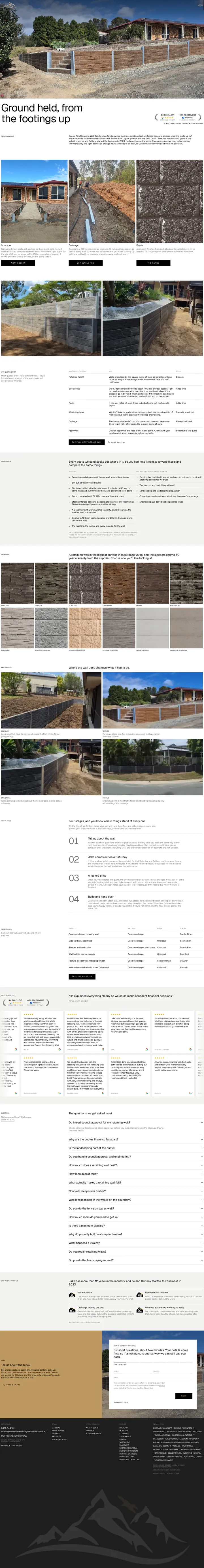 Home, the full page captured from the client website