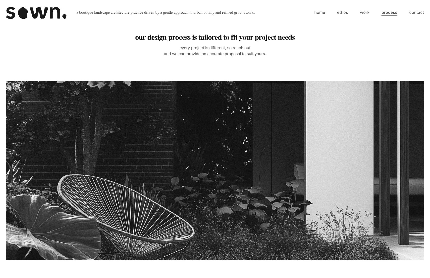Design process, captured from the client website